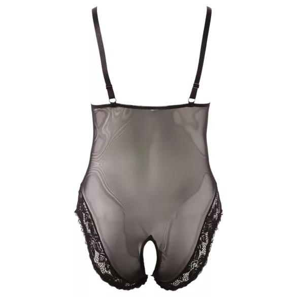 Cottelli - plus size bodystocking - blonde - sort - XXL