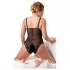 Cottelli - plus size bodystocking - blonde - sort - XXXL