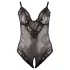Cottelli - plus size bodystocking - blonde - sort - XXXL