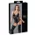 Cottelli Bondage - bodysuit med håndjern - blank - sort - XL