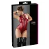 Cottelli Party - bodysuit med lynlås - ærmeløs - rød - blank - XL