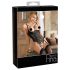 Abierta Fina - glitrende stropblonde åben body (sort) - 80C/M