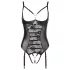 Abierta Fina - åben body - blonde med stropper - sort - 85C/L