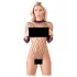 NO:XQSE - bodystocking med lange ærmer - net - sort (S-L)
