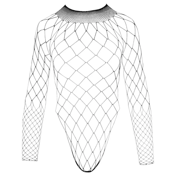 NO:XQSE - bodystocking med lange ærmer - net - sort (S-L)