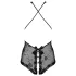 Obsessive Fiorenta - bodystocking med perler - åben - blonde - sort - L/XL
