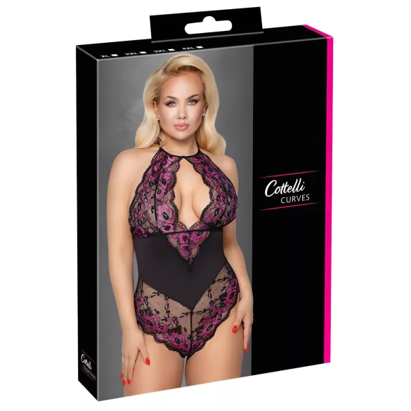 Cottelli Plus Size - blondebody - plus size - sort/lilla