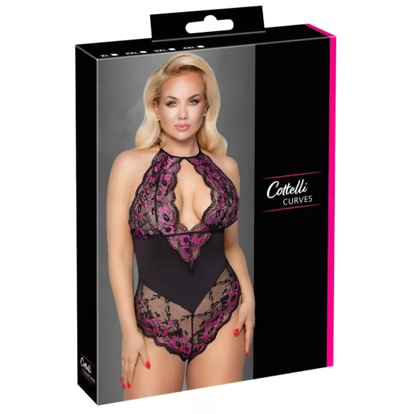 Cottelli Plus Size - blondebody - plus size - sort/lilla