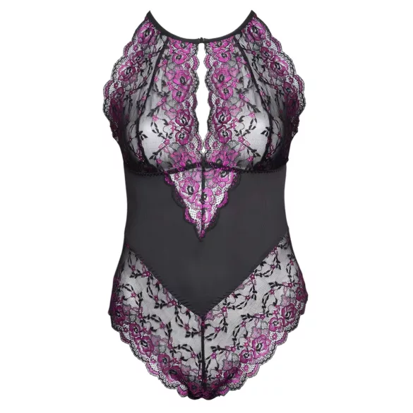 Cottelli Plus Size - blondebody - plus size - sort/lilla - 2XL