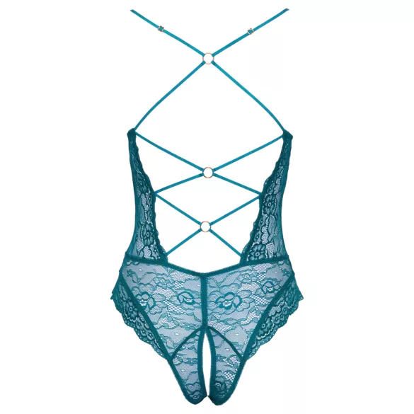 Cottelli - body med snøre - åben - blonde - grøn