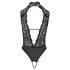 Abierta Fina - sexet sort blondebody med rhinestones - M