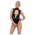 Abierta Fina - sexet sort blondebody med rhinestones - M