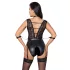 Cottelli Bondage - body med halsbånd - blonde - sort