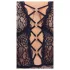 Cottelli Curves Plus Size - gennemsigtig mønstret bodystocking - sort