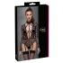 Cottelli - gennemsigtig body med stropper - sort - M
