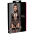 Cottelli - gennemsigtig body med stropper - sort - M