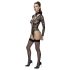 Cottelli - gennemsigtig stroppet bodystocking (sort) - L
