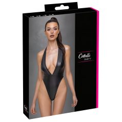 Cottelli Party - bodysuit med halsbånd - blank - sort