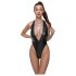 Cottelli Party - skinnende halterneck bodysuit (sort) - M