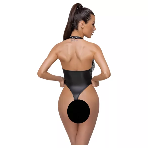 Cottelli Party - bodysuit med halsbånd - blank - sort - M