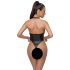Cottelli Party - skinnende halterneck bodysuit (sort) - M