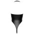 Cottelli Party - skinnende halterneck bodysuit (sort) - M