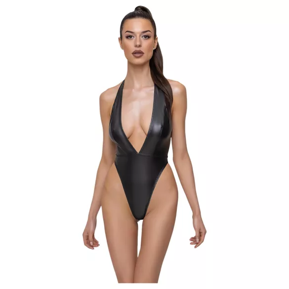 Cottelli Party - bodysuit med halsbånd - blank - sort - L