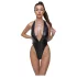 Cottelli Party - bodysuit med halsbånd - blank - sort - L