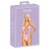 Kissable - body med blonder og broderi - pink