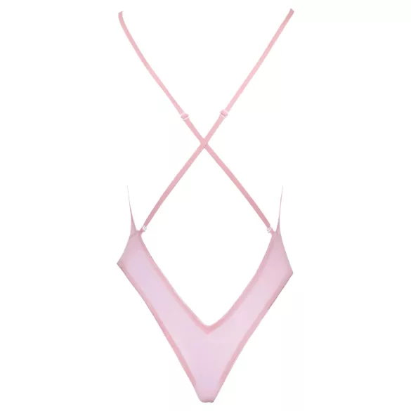 Kissable - body med blonder og broderi - pink
