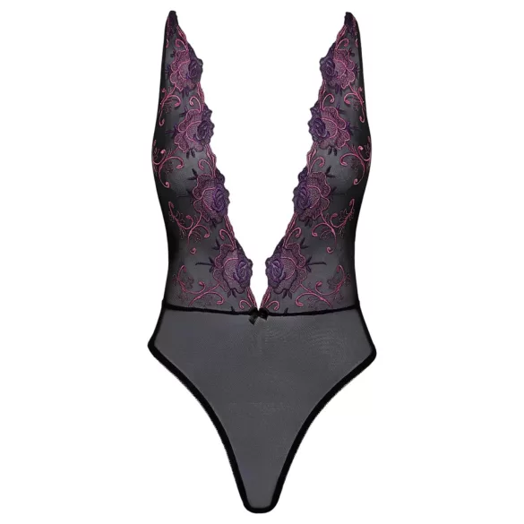 Kissable - pink broderet krop (sort) - L/XL