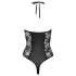 Cottelli Party - bodystocking med blomstermønster - sort - L