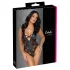 Cottelli Party - bodystocking med blomstermønster - sort - XL