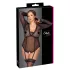 Cottelli Kurver - gennemsigtigt bodystocking (sort)