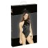 Noir - skinnende halterneck bodysuit (sort) - XL
