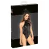 Noir - skinnende halterneck bodysuit (sort) - XL