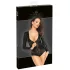Noir - bodystocking med lange ærmer - blank - sort - L