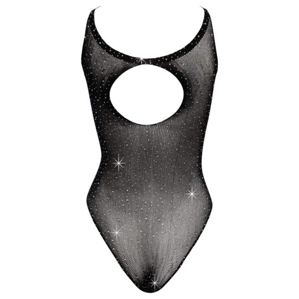 Cottelli - bodystocking med strass - sort - S-L