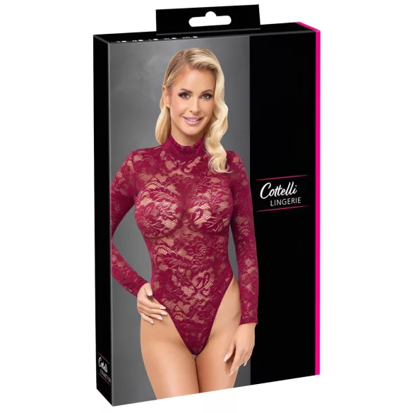 Cottelli - gennemsigtig blonde body (rød)