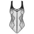 Obsessive - body med åbning - gennemsigtig sort - S-L