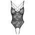 Cottelli - transparent åben blondebody - sort - M