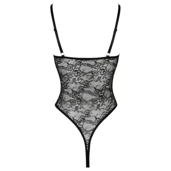 Cottelli - transparent åben blondebody - sort - M