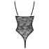 Cottelli - transparent åben blondebody - sort - XL
