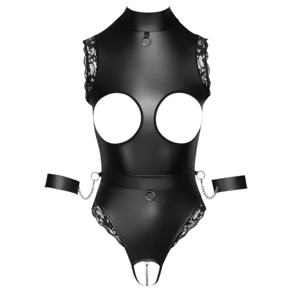 Cottelli Bondage - åben bryst body - sort - M