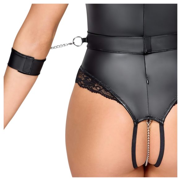 Cottelli Bondage - åben bryst body - sort - L