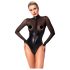 Noir - bodystocking - gennemsigtige paneler - sort - XL