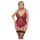 Cottelli Curves - blondebody med kæde - rød - 2XL