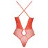 Cottelli - krydsrem blonde bodystocking (rød)