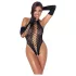 Cottelli - bodystocking med handsker - sort - S-L