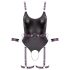Cottelli - Åben bondage-body med manchetter (sort) - M